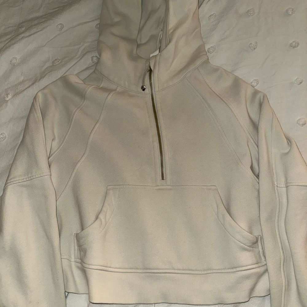 Lululemon Athletica Cream Zip-Up Hoodie